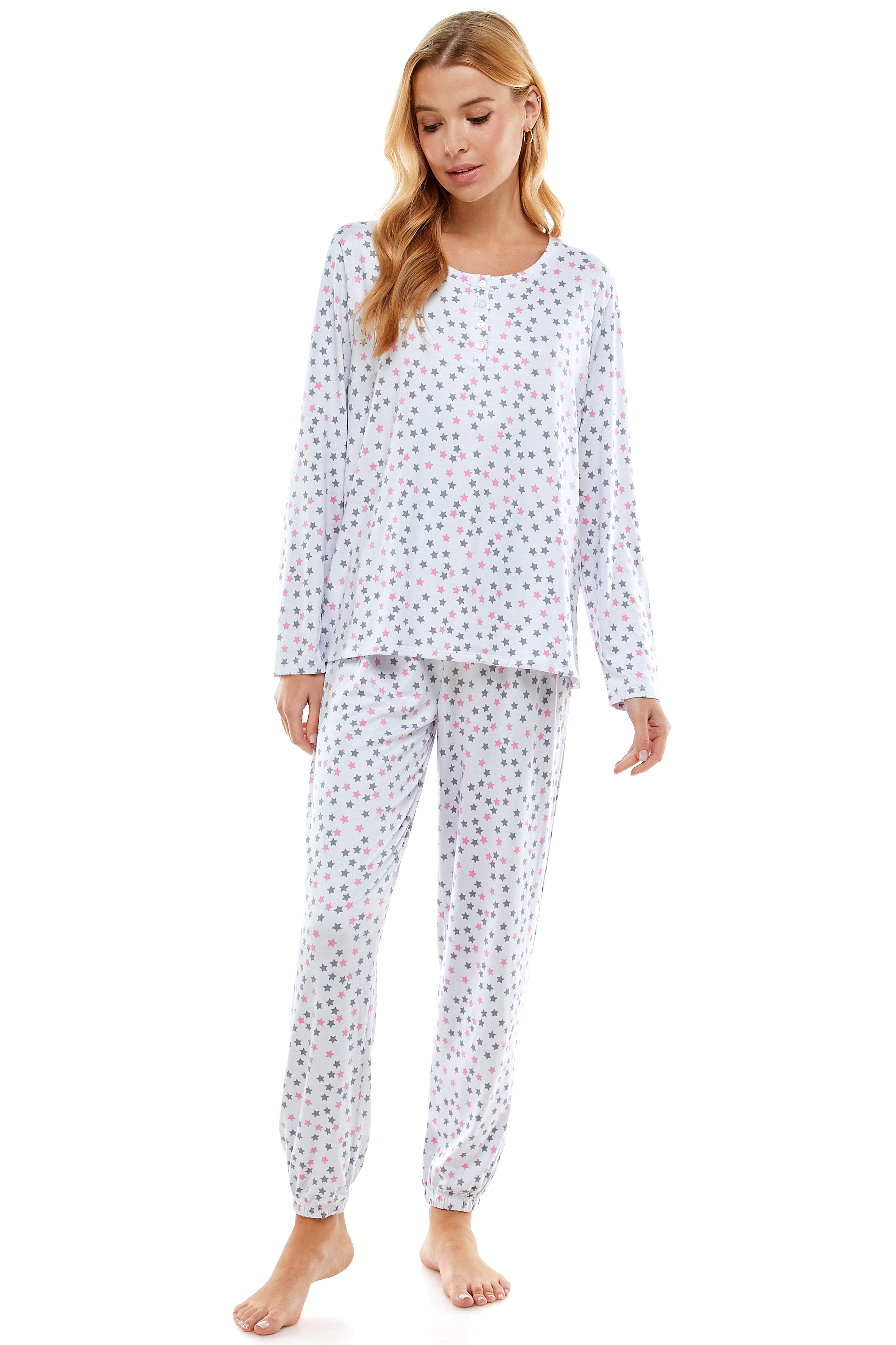 Emerson Road NYC Woman's Cozy Luxe Henley & Jogger Pants Pajama Set