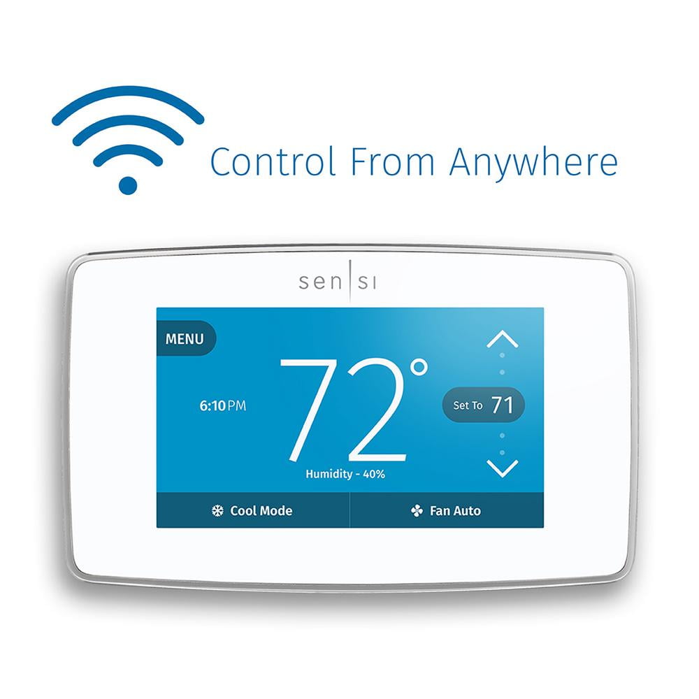 Emerson ST75W Sensi Touch WiFi 7Day Programmable Thermostat in White