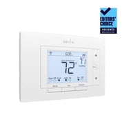 WiFi Thermostat, 7 Programs, 4 H, 2 C, Wall Mount, Hardwired/Battery, 24VAC