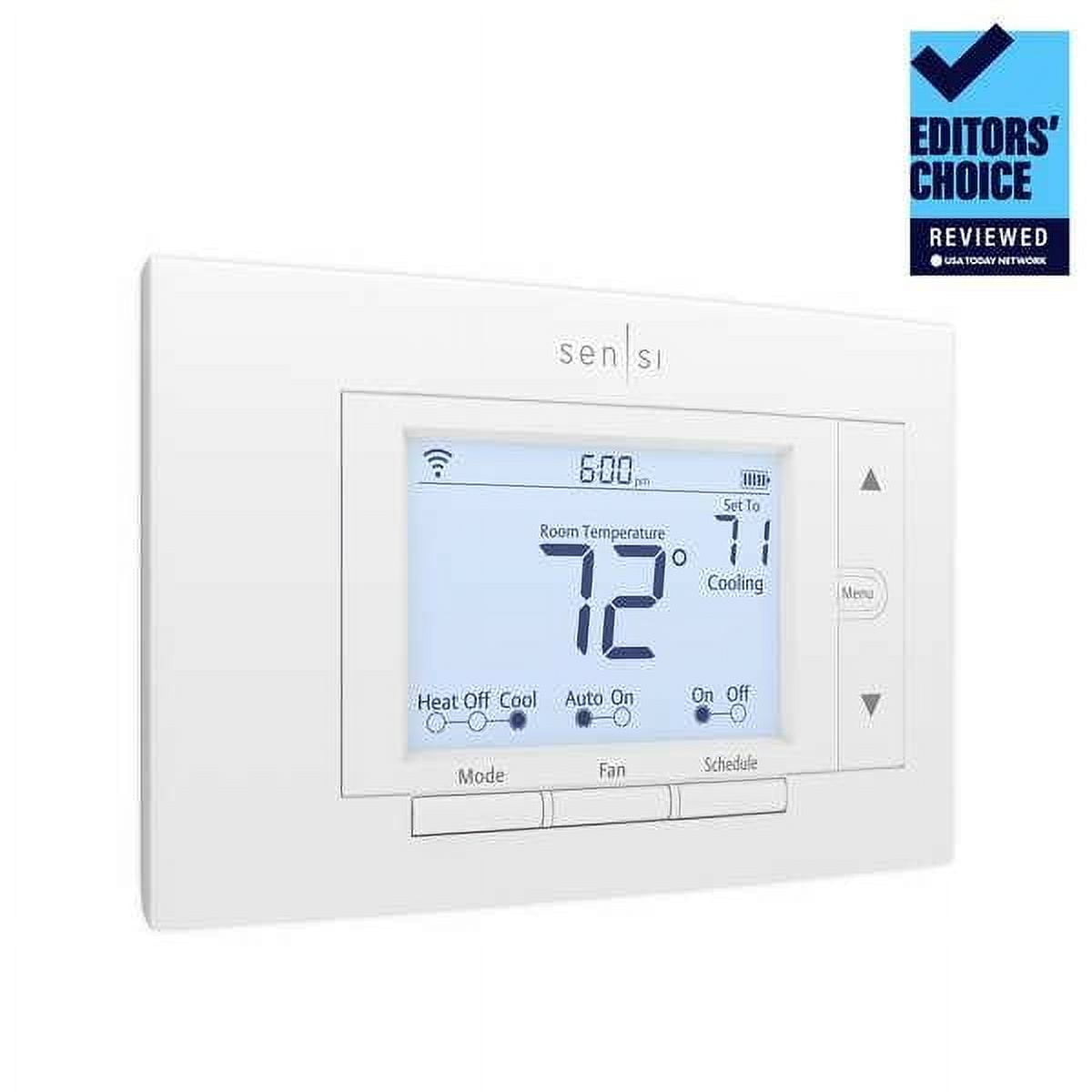 White Digital Programmable Wi-Fi Thermostat with Smart Capabilities