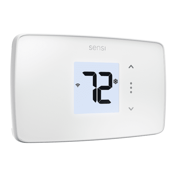 Open Box Emerson Sensi Lite Smart Thermostat, Programmable Wi-Fi Thermostat, 1 Count WHITE