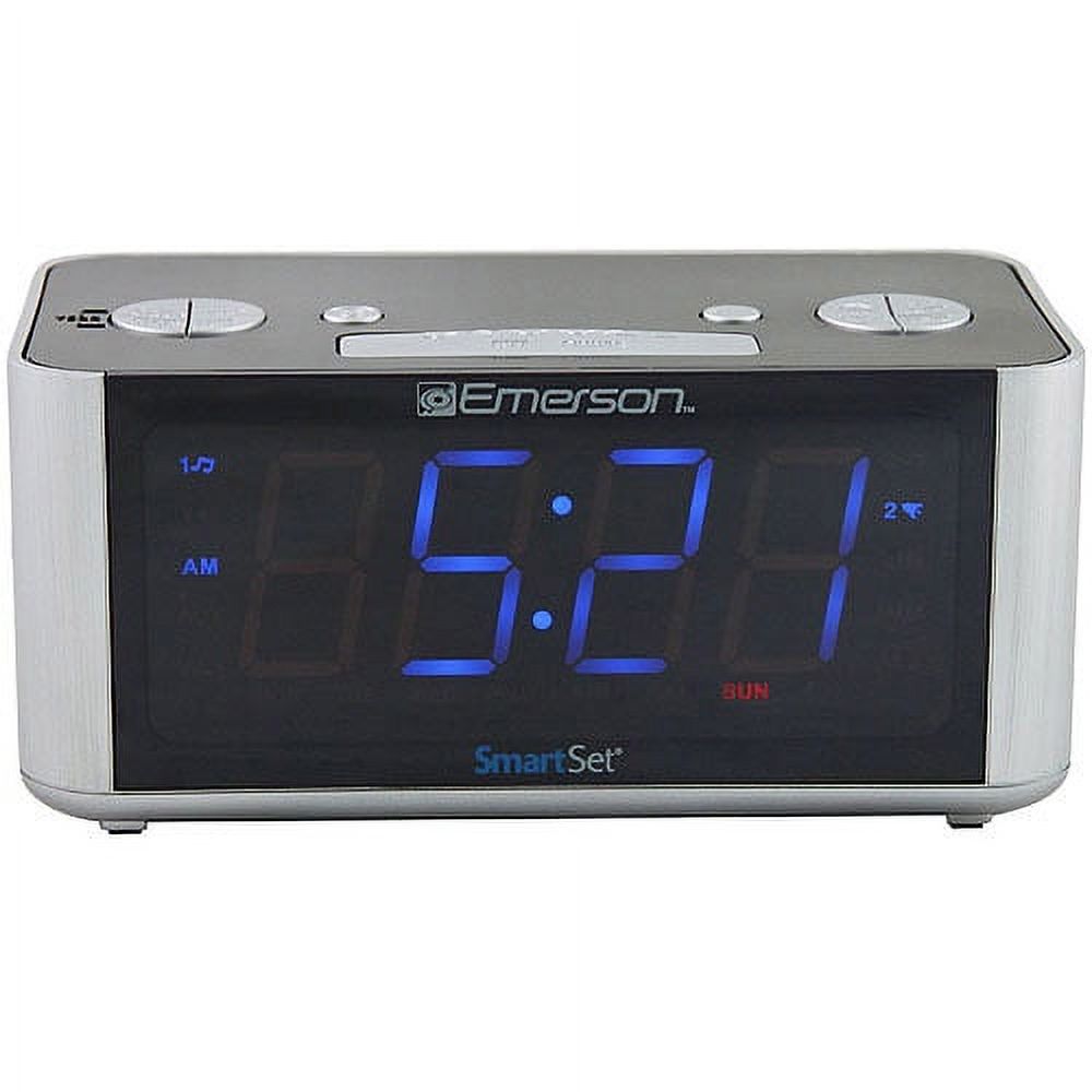 Emerson SmartSet Dual Alarm Clock Radio, 1.4" Jumbo LED Display, CKS1708 - image 1 of 8