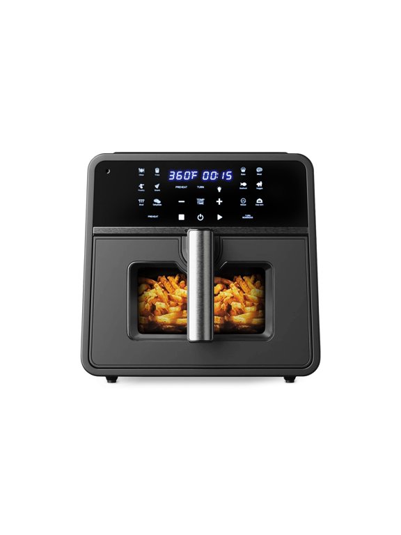 SmartVoice 10QT 6-in-1 Air Fryer, 1000+ Voice Control Commands, 100+ Recognized Food, No APP, No WIFI, Air Fry, Bake, Reheat, Dehydrate, 1700W
