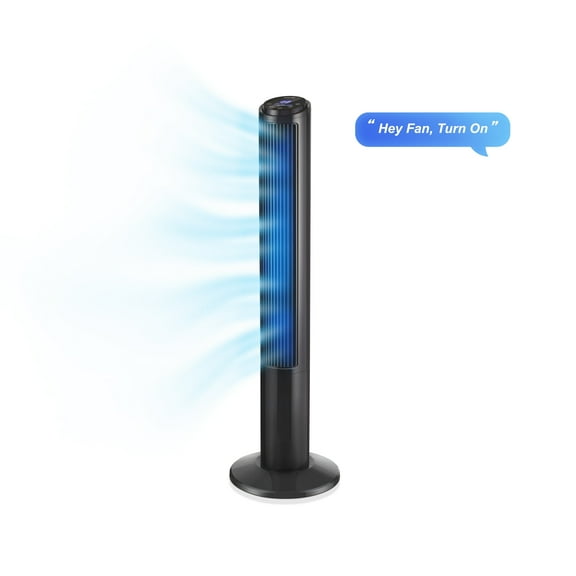 Emerson SmartVoice 40 Tower Fan Offline Voice Control, Max Privacy, No App and Wifi