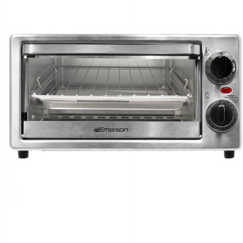 Emerson 6-Slice Convection & Rotisserie Countertop Toaster Oven with  Digital Touch Control in Stainless Steel, ER101004 