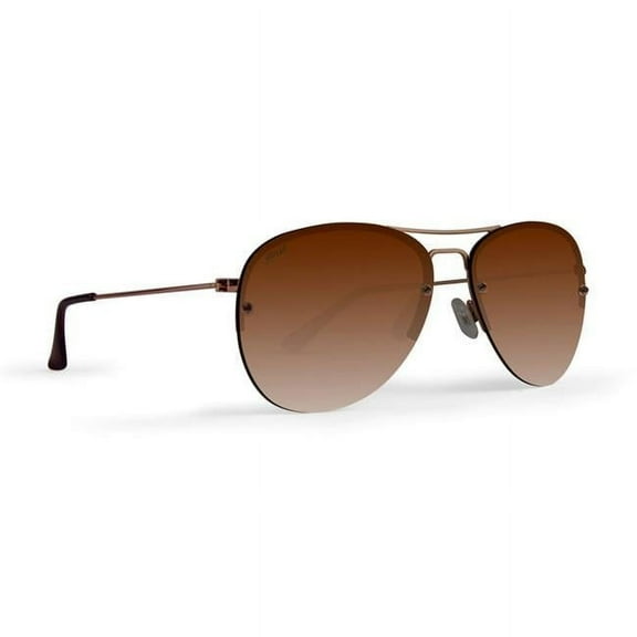 Emerson Sunglass with Polarized Brown Gradient Lens - Rose Gold
