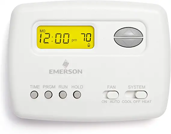 Emerson White Programmable Digital Single-Stage Thermostat