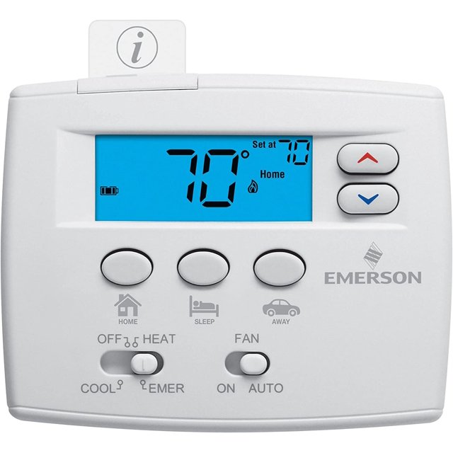 Emerson Thermostats 1F89EZ0251, Blue Series 2 Inch Low Voltage