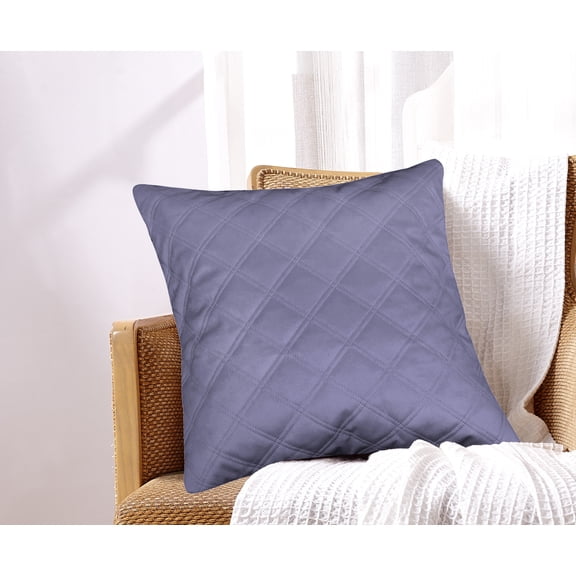 Emerson Velvet Embossed Throw Pillow 18x18 Dark Purple