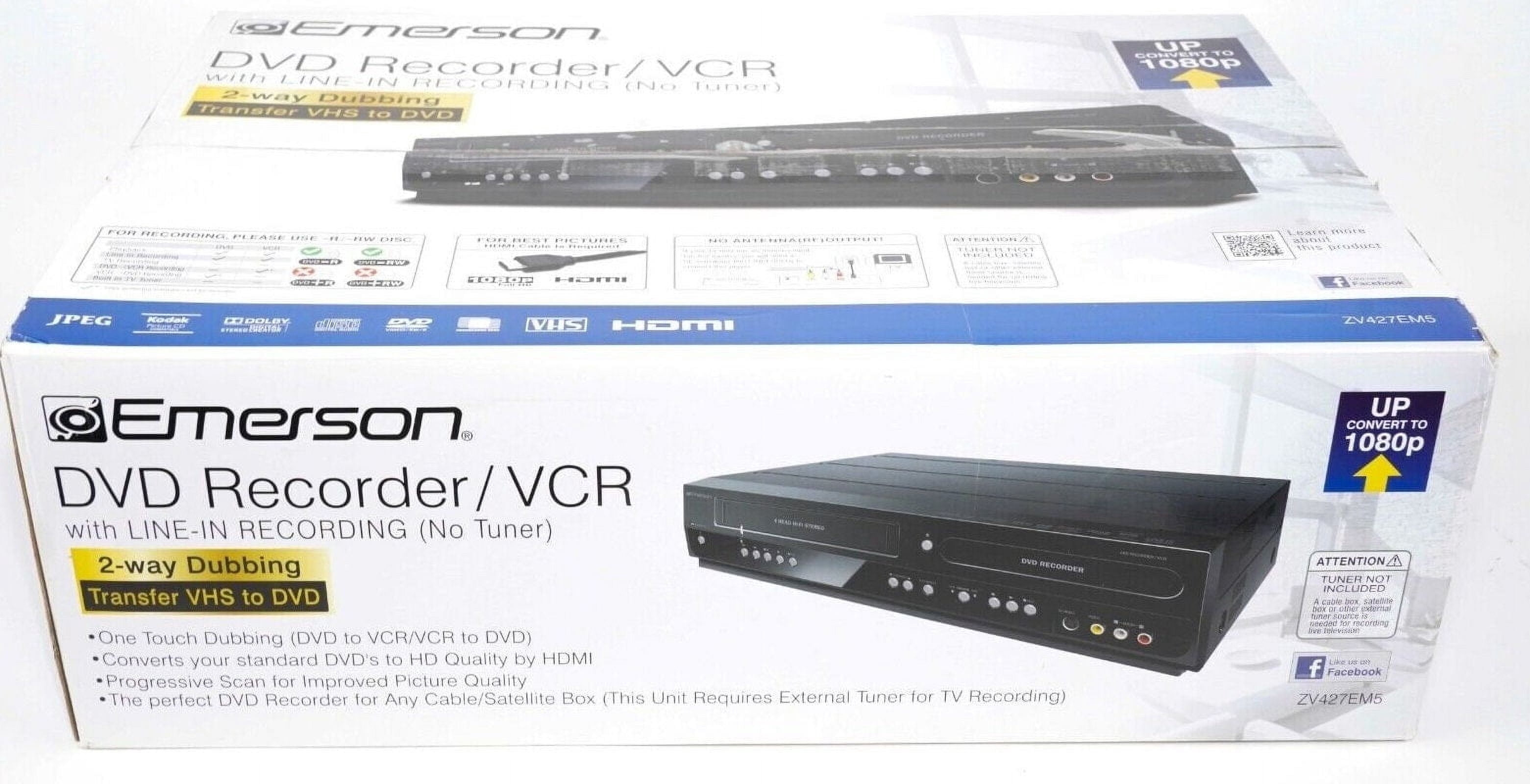 Emerson ZV427EM5 DVD VCR Combo Player/Recorder R E C (Used