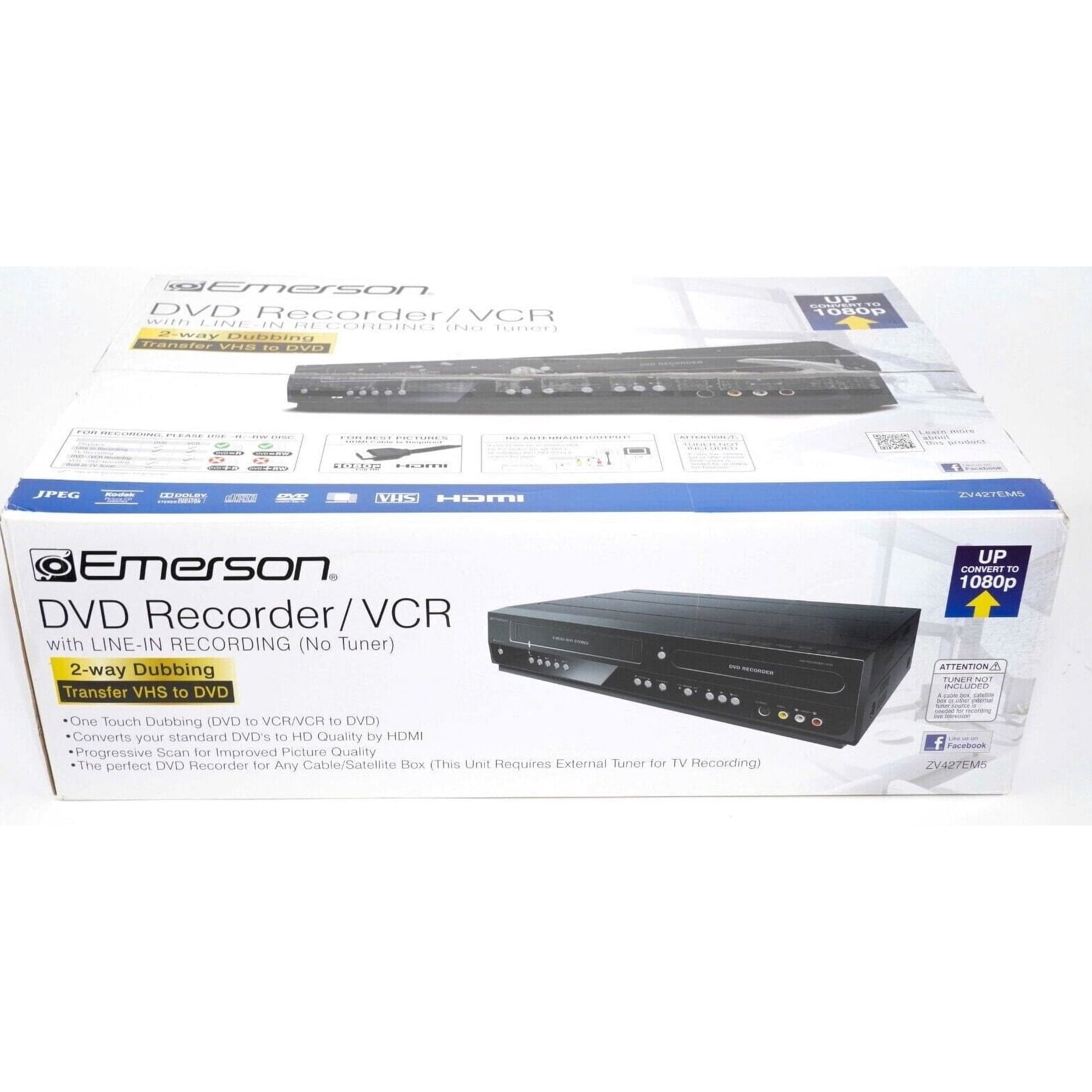 Emerson ZV427EM5 DVD VCR Combo Player/Recorder R E C (Used