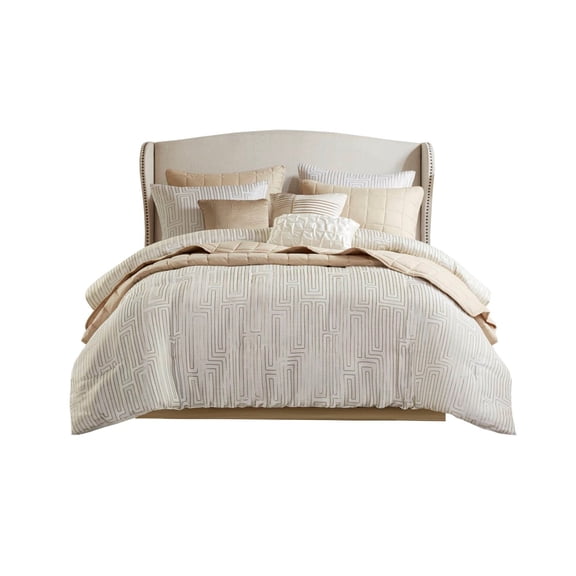Emersyn 10 Piece Luxury Jacquard Comforter Set