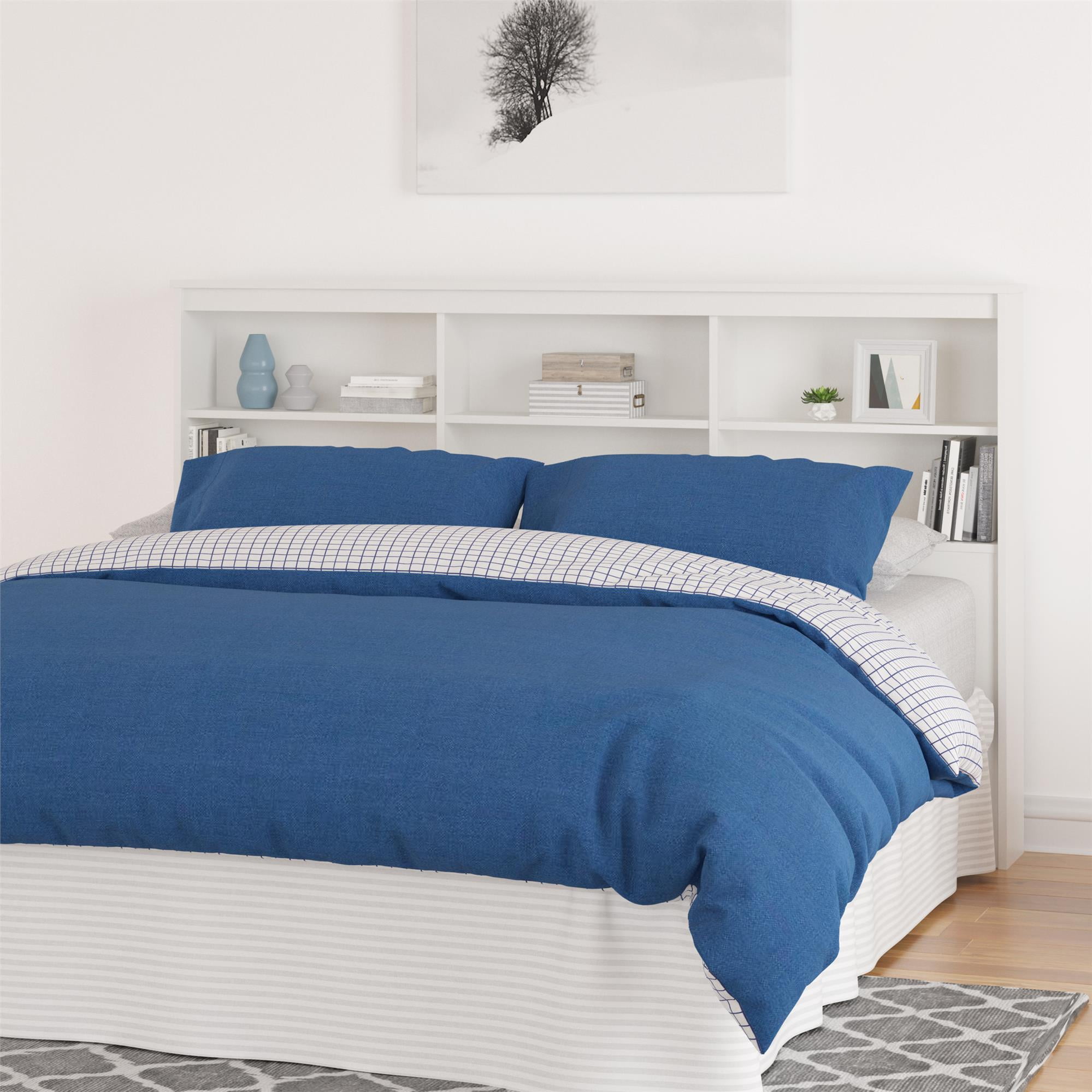 Emery Full/Queen Storage Headboard, White