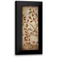 thumbnail image 1 of Emery, Kristin 11x24 Black Modern Framed Museum Art Print Titled - Leaves Map II, 1 of 5