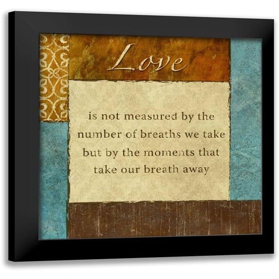 Emery, Kristin 12x12 Black Modern Framed Museum Art Print Titled - Love