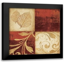 Emery, Kristin 12x12 Black Modern Framed Museum Art Print Titled - Red Gold 3