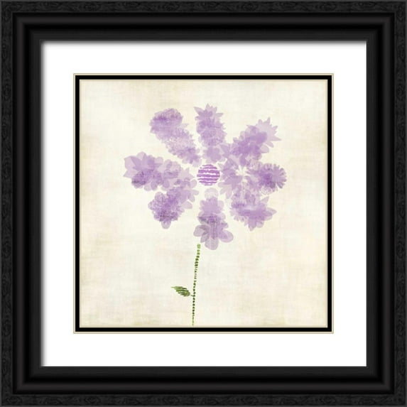 Emery, Kristin 12x12 Black Ornate Wood Framed with Double Matting Museum Art Print Titled - Flower Petals