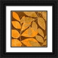 thumbnail image 1 of Emery, Kristin 12x12 Black Ornate Wood Framed with Double Matting Museum Art Print Titled - Orange Leaves II, 1 of 4