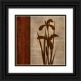 thumbnail image 1 of Emery, Kristin 12x12 Black Ornate Wood Framed with Double Matting Museum Art Print Titled - Wine Iris I, 1 of 4