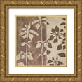 thumbnail image 1 of Emery, Kristin 12x12 Gold Ornate Wood Framed with Double Matting Museum Art Print Titled - Neutral Leaves II, 1 of 4