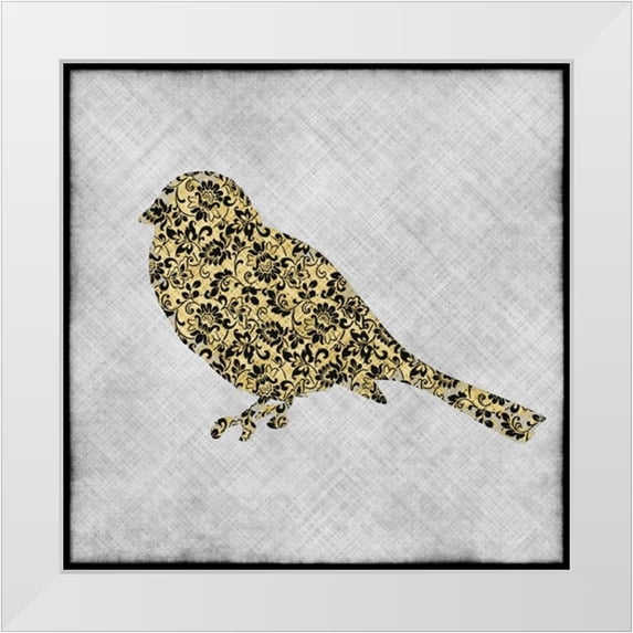 Emery, Kristin 12x12 White Modern Wood Framed Museum Art Print Titled - Single Bird I