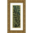 thumbnail image 1 of Emery, Kristin 13x32 Gold Ornate Wood Framed with Double Matting Museum Art Print Titled - Light Green Leaves, 1 of 4