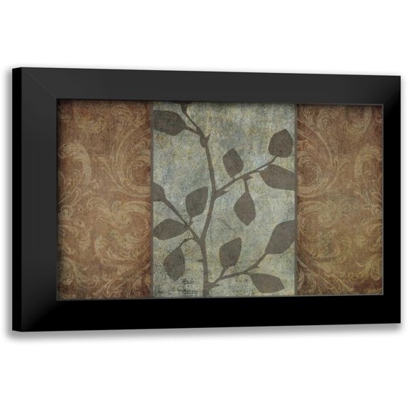 Emery, Kristin 14x11 Black Modern Framed Museum Art Print Titled - Rustic Leaves II
