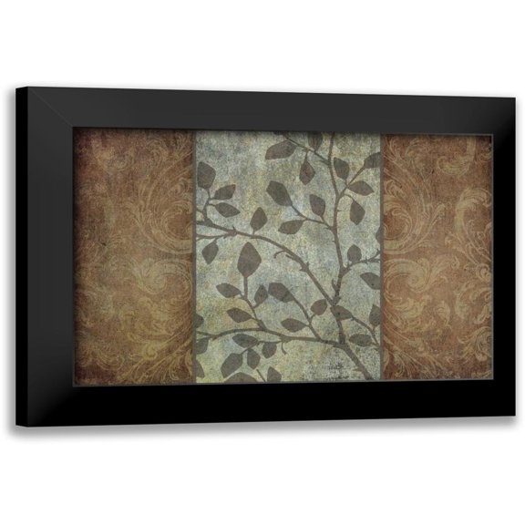 Emery, Kristin 14x11 Black Modern Framed Museum Art Print Titled - Rustic Leaves I