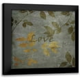 thumbnail image 1 of Emery, Kristin 15x15 Black Modern Framed Museum Art Print Titled - Green and Brown Leaves Love, 1 of 5