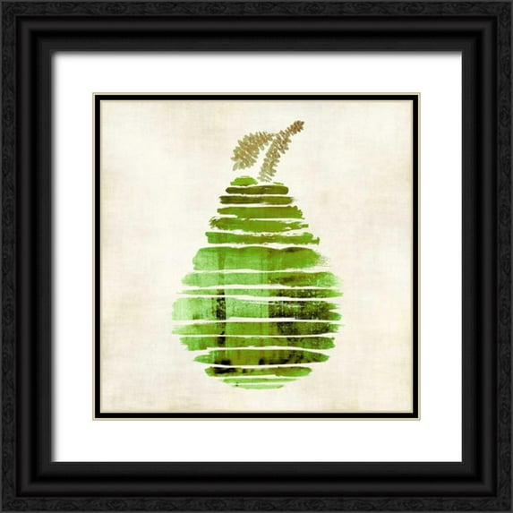 Emery, Kristin 15x15 Black Ornate Wood Framed with Double Matting Museum Art Print Titled - Pear