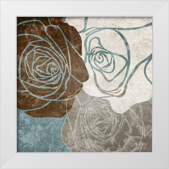 Emery, Kristin 15x15 White Modern Wood Framed Museum Art Print Titled - Rose II