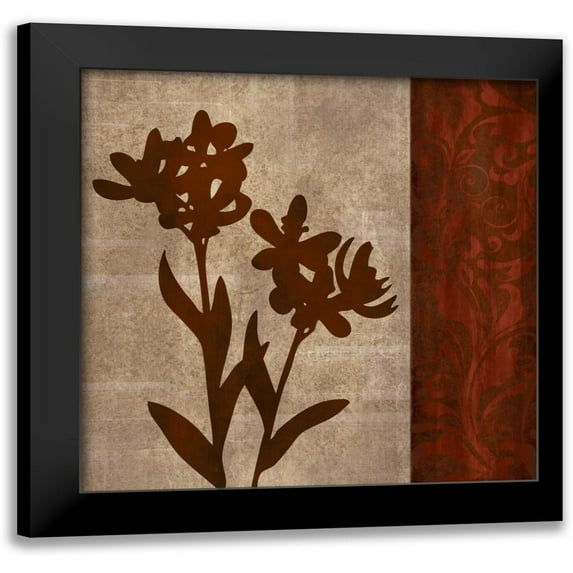 Emery, Kristin 20x20 Black Modern Framed Museum Art Print Titled - Wine Iris II