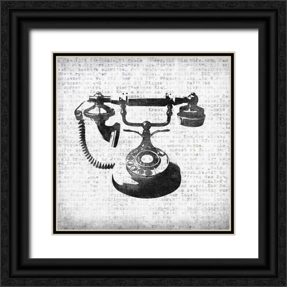 Emery, Kristin 20x20 Black Ornate Wood Framed with Double Matting Museum Art Print Titled - Vintage Phone