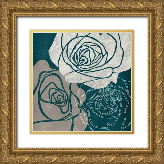 Emery, Kristin 20x20 Gold Ornate Wood Framed with Double Matting Museum Art Print Titled - Rose IA
