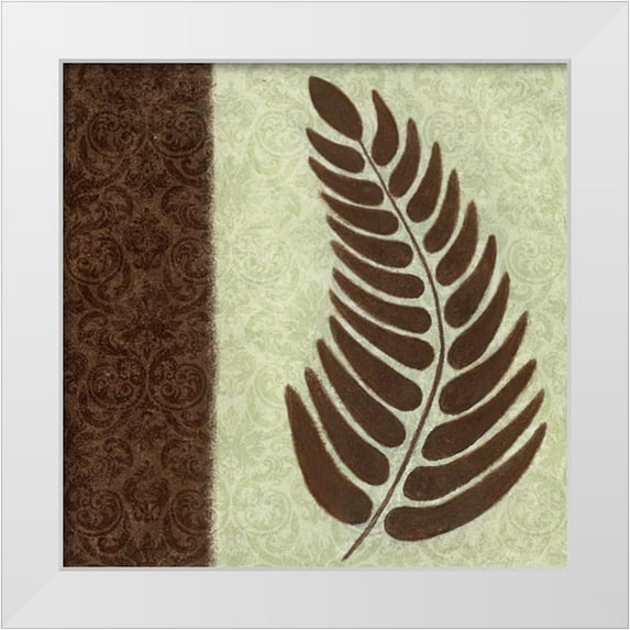 Emery, Kristin 26x26 White Modern Wood Framed Museum Art Print Titled - Fern III