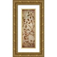thumbnail image 1 of Emery, Kristin 7x14 Gold Ornate Wood Framed with Double Matting Museum Art Print Titled - Leaves Map II, 1 of 4
