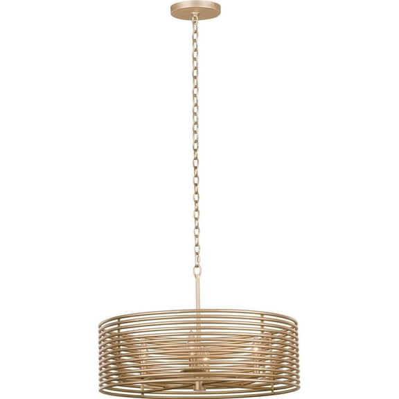 Emery Mid-Century Modern Gold Pendant Light