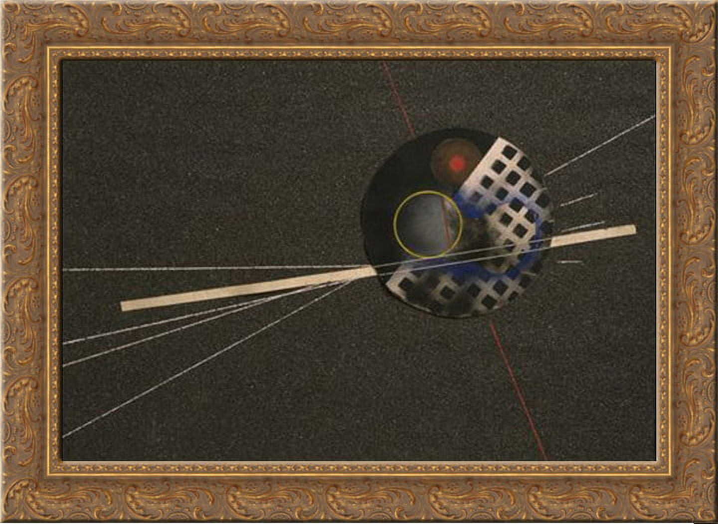 Emery Paper collage 24x20 Gold Ornate Wood Framed Canvas Art by Moholy ...