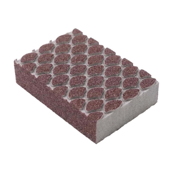 Emery Sponge Block Kitchen Descaling Rust Removal Cleaning Scrubber Diamond Abrasive Grit Sanding Sponge for Wood Metal Auto Paint Plastic Polishing Portable Hand Sanding Block for Home Workshop