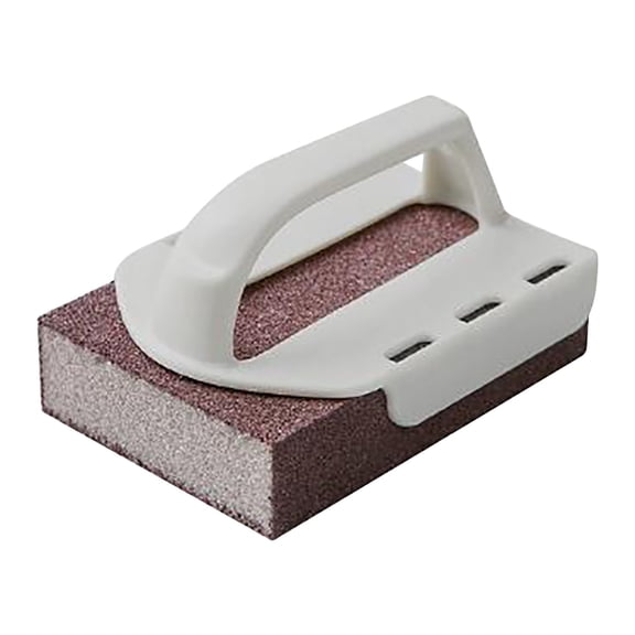 Emery Sponge Scrubber with Handle - Double-Sided Cleaning Brush for Kitchen Pots and Pans - Household Kitchen Scouring Tool