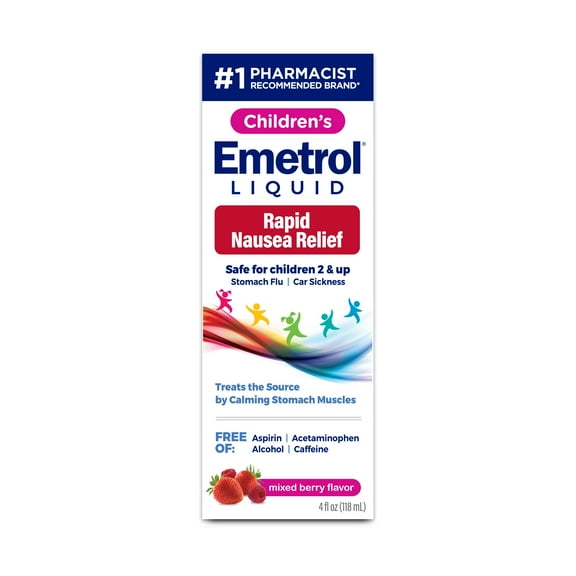 Emetrol Children's Mixed Berry Nausea and Upset Stomach Relief Liquid, 4 oz
