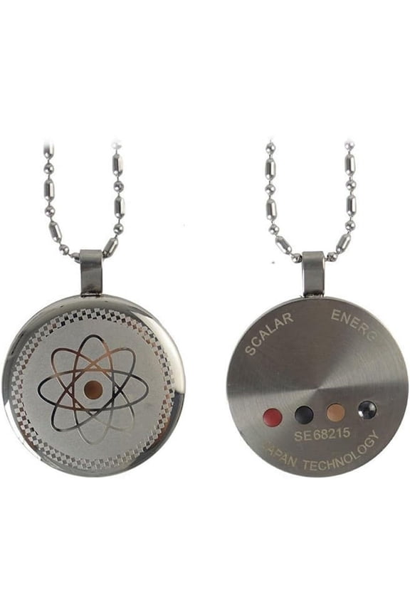 Emf Defend Cosmic Eternal Metatron Cube Necklace Shield Defense Protection Necklace,Silver Color