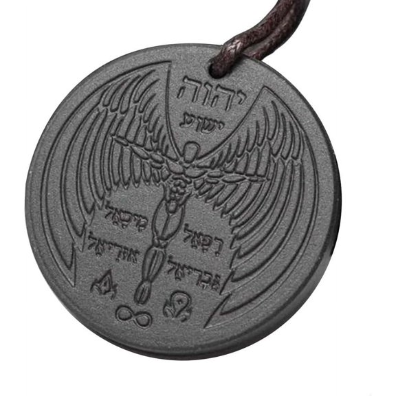 Emf Protection Flying Archangel Protection Amulet Necklace,Meditation Blocker Shield Necklace(43mm)
