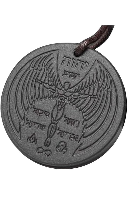 Emf Protection Flying Archangel Protection Amulet Necklace,Meditation Blocker Shield Necklace(43mm)
