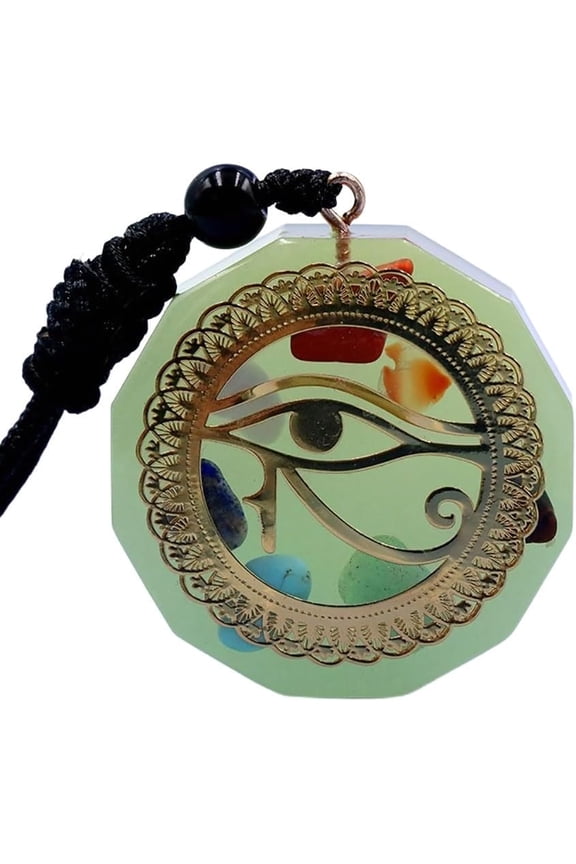 Luminous Orgone Eye Of Horus Evil Eye Necklace,Eye Of Horus