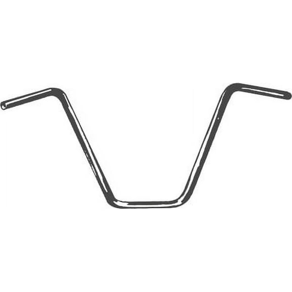 Emgo - 07-12506 - 1in. Street Ape Hanger 16in. Rise Handlebar, Chrome