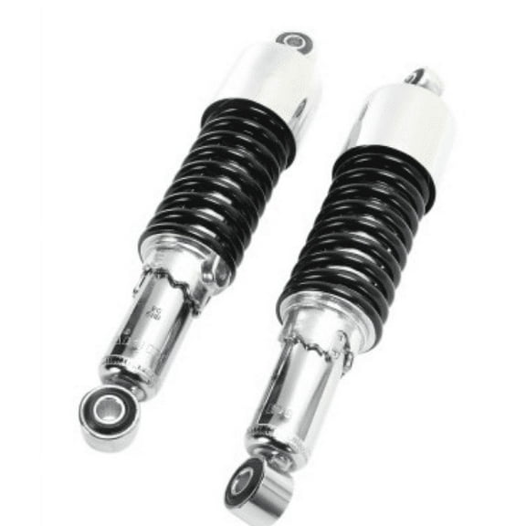 Emgo 17-05700 Custom Eye Lower Mounting Shorty Shocks - w/o Shroud - Chrome/Black