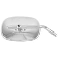 thumbnail image 1 of Emgo Universal Rectangular Side View Mirror - Chrome Stamped Steel, Handlebar Mount, M10 x 1.25, Left/Right, Street Bike (20-34900), 1 of 4