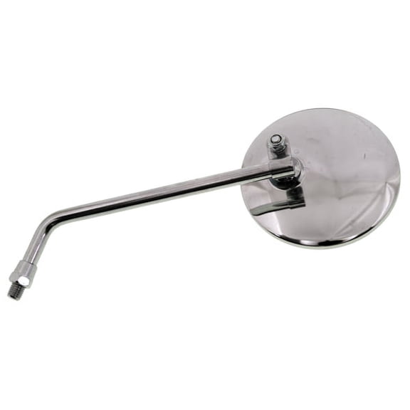 Emgo 20-42408 Universal Round Mirror - 4in. Round Mirror with 8in. Stem - 8mm Thread - Either