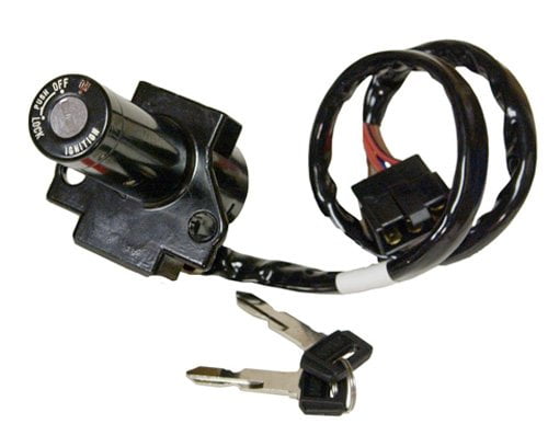 Emgo Ignition Switch for Honda Street Bikes - OEM Style Replacement with 2 Keys Included (40-15840)